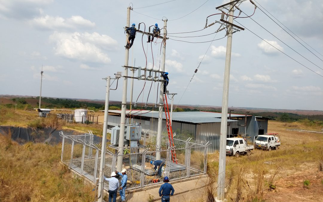 Cuadrillas linieros para mantenimiento preventivo línea 34,5 kV Puerto Gaítan
